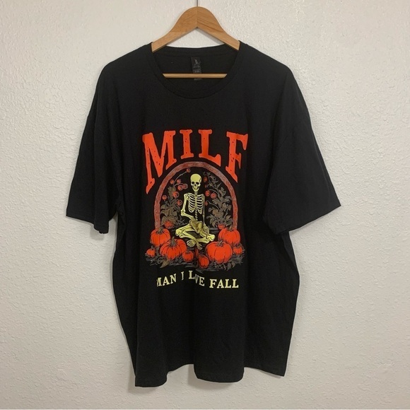 Funny Fall Vinyl Graphic T Shirt Unisex Size 2XL - Picture 1 of 5